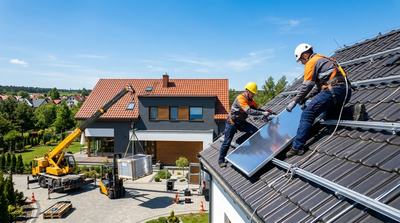 Montaż paneli fotowoltaicznych na dachu domu jednorodzinnego — instalacja PV z magazynem energii w 2026 roku